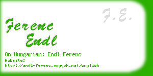 ferenc endl business card